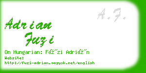 adrian fuzi business card